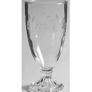 Elegant Clear Etched Glass Goblet by Standard Glass
